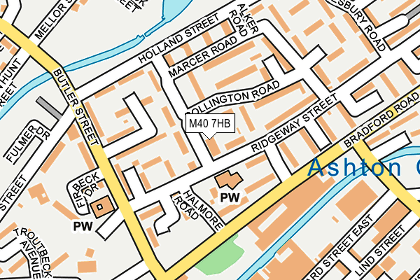 M40 7HB map - OS OpenMap – Local (Ordnance Survey)
