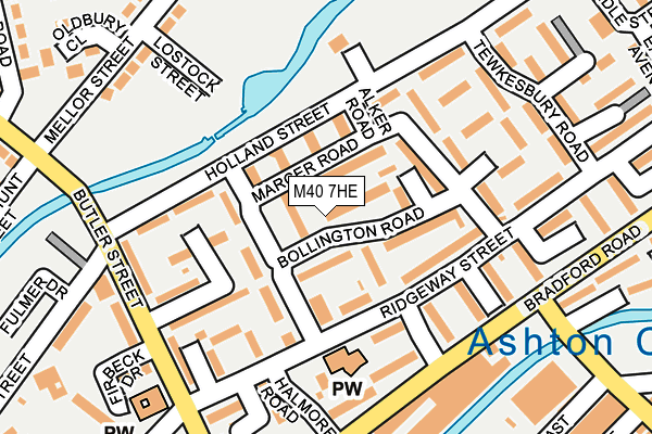 M40 7HE map - OS OpenMap – Local (Ordnance Survey)