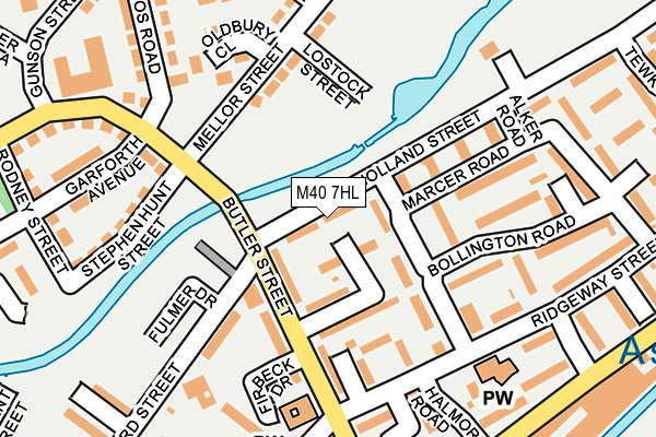 M40 7HL map - OS OpenMap – Local (Ordnance Survey)