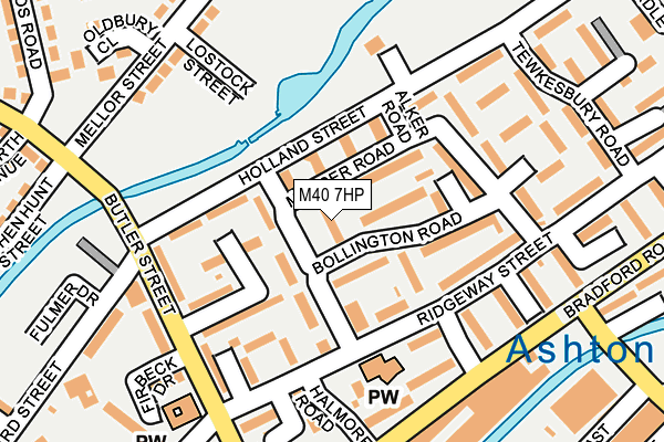 M40 7HP map - OS OpenMap – Local (Ordnance Survey)