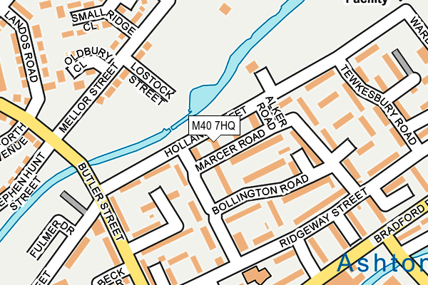 M40 7HQ map - OS OpenMap – Local (Ordnance Survey)