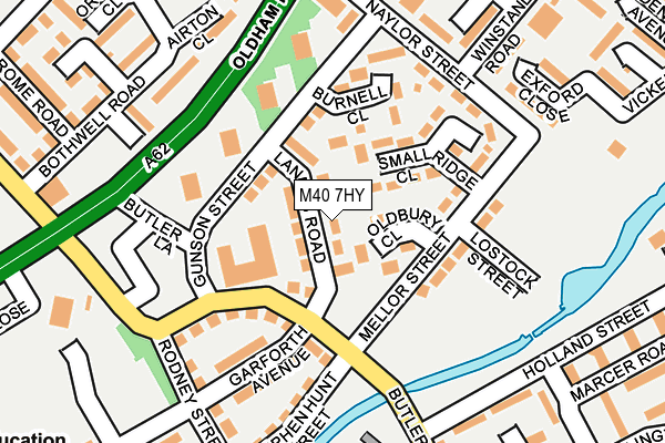 M40 7HY map - OS OpenMap – Local (Ordnance Survey)