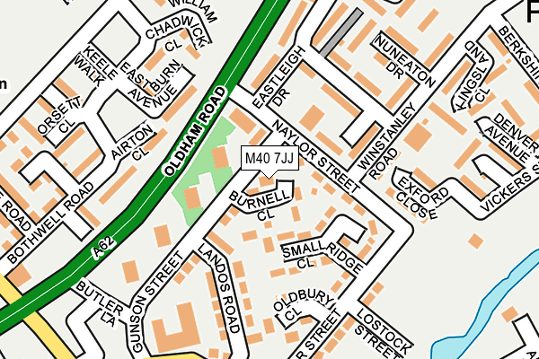 M40 7JJ map - OS OpenMap – Local (Ordnance Survey)