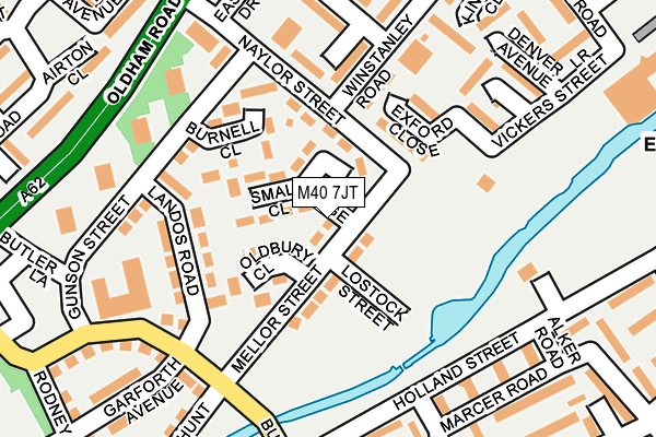 M40 7JT map - OS OpenMap – Local (Ordnance Survey)