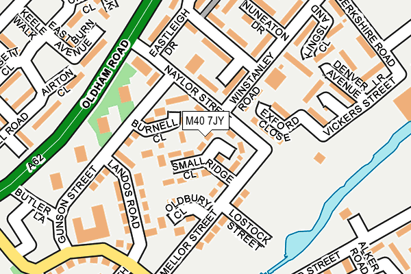 M40 7JY map - OS OpenMap – Local (Ordnance Survey)
