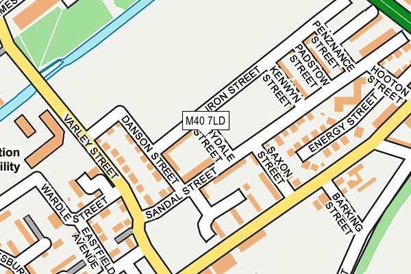 M40 7LD map - OS OpenMap – Local (Ordnance Survey)