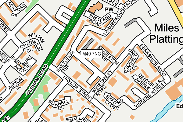 M40 7NG map - OS OpenMap – Local (Ordnance Survey)