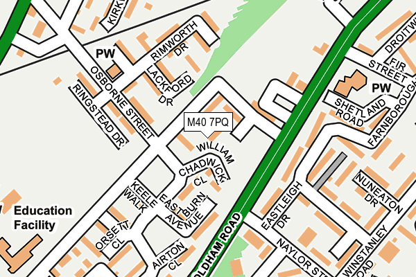 M40 7PQ map - OS OpenMap – Local (Ordnance Survey)