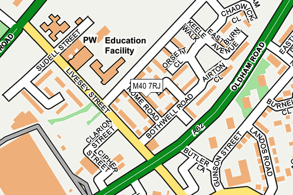 M40 7RJ map - OS OpenMap – Local (Ordnance Survey)