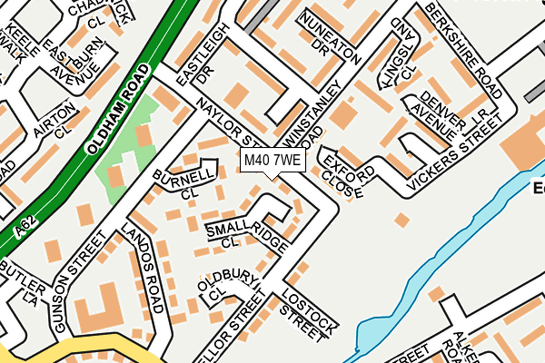 M40 7WE map - OS OpenMap – Local (Ordnance Survey)