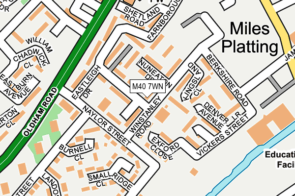 M40 7WN map - OS OpenMap – Local (Ordnance Survey)
