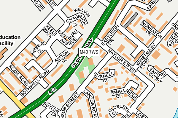 M40 7WS map - OS OpenMap – Local (Ordnance Survey)