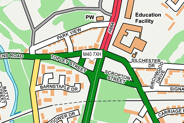 M40 7XH map - OS OpenMap – Local (Ordnance Survey)