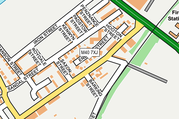 M40 7XJ map - OS OpenMap – Local (Ordnance Survey)