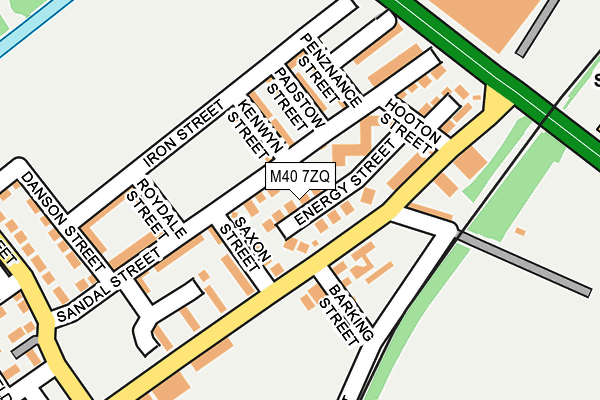 M40 7ZQ map - OS OpenMap – Local (Ordnance Survey)