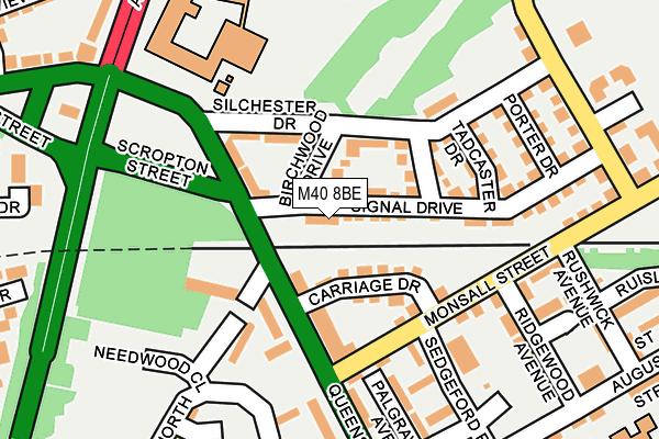 M40 8BE map - OS OpenMap – Local (Ordnance Survey)