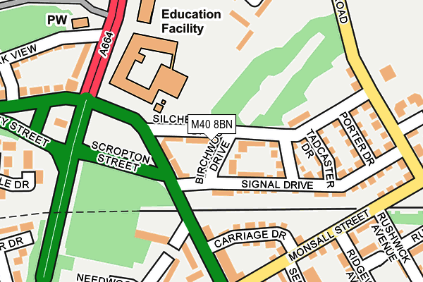 M40 8BN map - OS OpenMap – Local (Ordnance Survey)