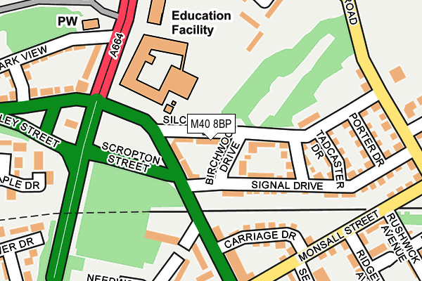 M40 8BP map - OS OpenMap – Local (Ordnance Survey)