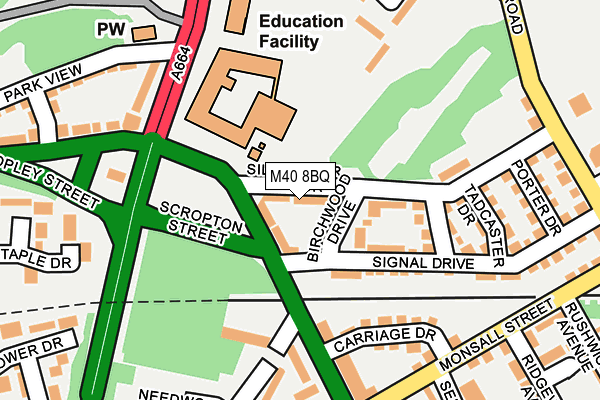 M40 8BQ map - OS OpenMap – Local (Ordnance Survey)