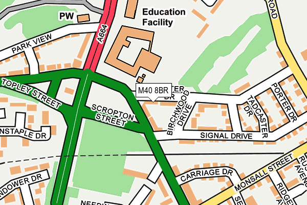 M40 8BR map - OS OpenMap – Local (Ordnance Survey)