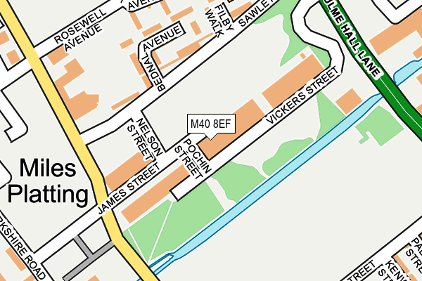 M40 8EF map - OS OpenMap – Local (Ordnance Survey)