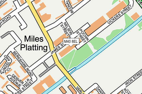 M40 8EL map - OS OpenMap – Local (Ordnance Survey)