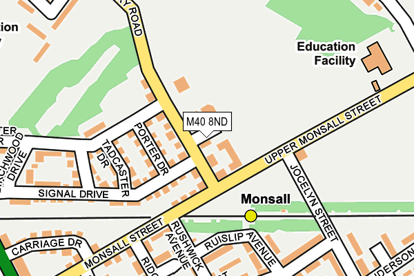 M40 8ND map - OS OpenMap – Local (Ordnance Survey)