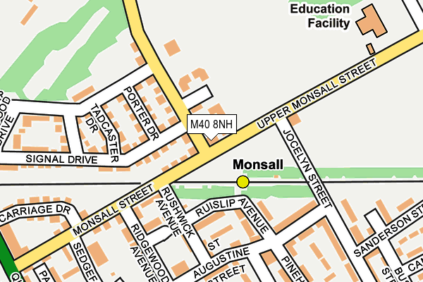 M40 8NH map - OS OpenMap – Local (Ordnance Survey)