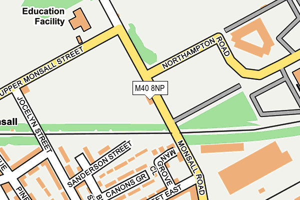 M40 8NP map - OS OpenMap – Local (Ordnance Survey)