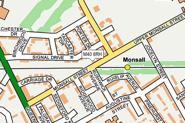 M40 8RH map - OS OpenMap – Local (Ordnance Survey)