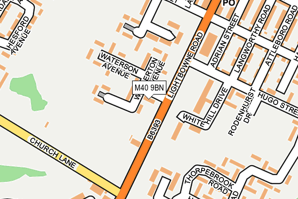 M40 9BN map - OS OpenMap – Local (Ordnance Survey)