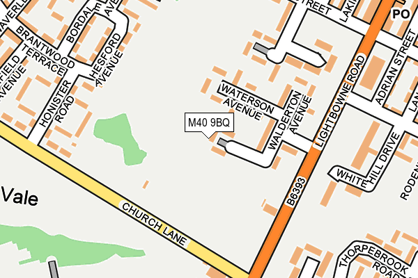 M40 9BQ map - OS OpenMap – Local (Ordnance Survey)