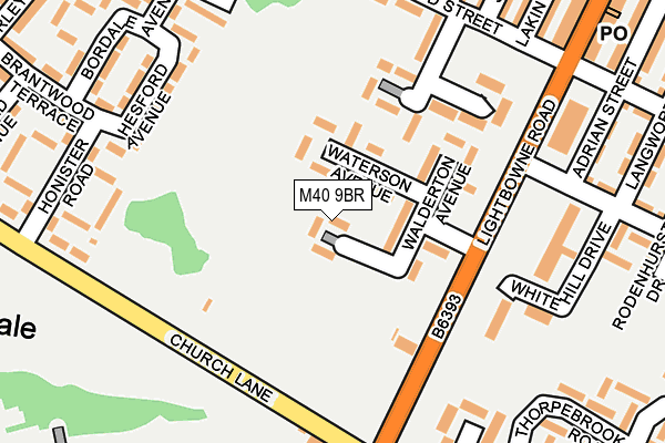 M40 9BR map - OS OpenMap – Local (Ordnance Survey)