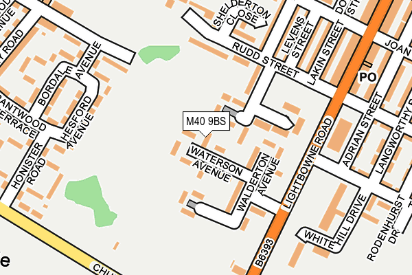 M40 9BS map - OS OpenMap – Local (Ordnance Survey)