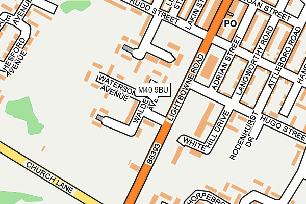 M40 9BU map - OS OpenMap – Local (Ordnance Survey)