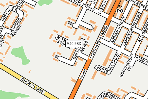 M40 9BX map - OS OpenMap – Local (Ordnance Survey)