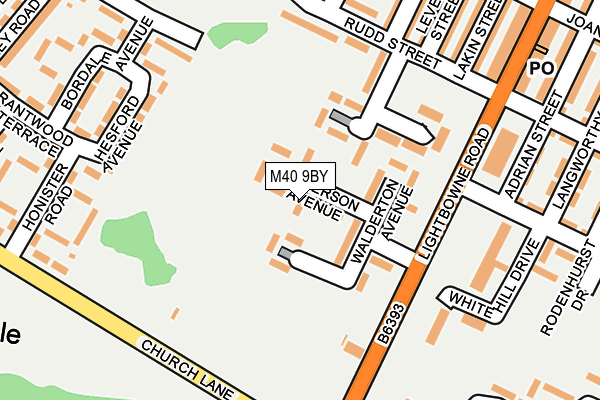 M40 9BY map - OS OpenMap – Local (Ordnance Survey)