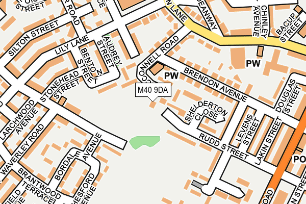 M40 9DA map - OS OpenMap – Local (Ordnance Survey)