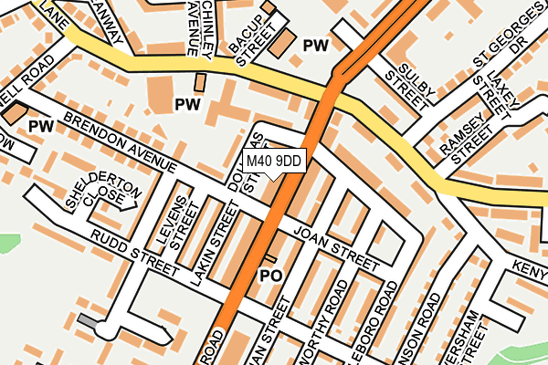 M40 9DD map - OS OpenMap – Local (Ordnance Survey)