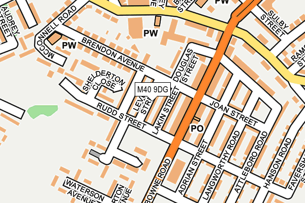 M40 9DG map - OS OpenMap – Local (Ordnance Survey)