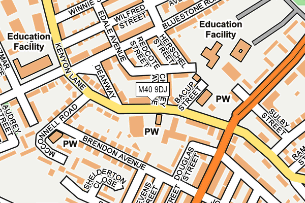 M40 9DJ map - OS OpenMap – Local (Ordnance Survey)