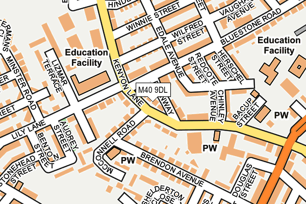 M40 9DL map - OS OpenMap – Local (Ordnance Survey)