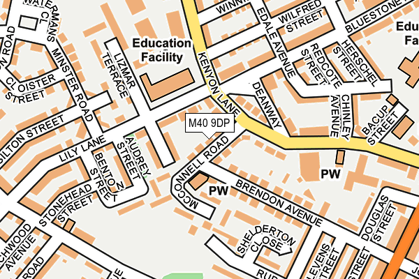 M40 9DP map - OS OpenMap – Local (Ordnance Survey)