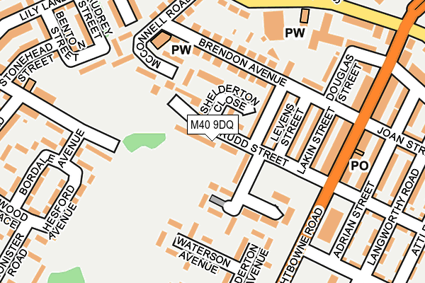 M40 9DQ map - OS OpenMap – Local (Ordnance Survey)