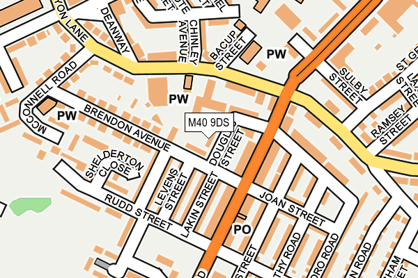 M40 9DS map - OS OpenMap – Local (Ordnance Survey)