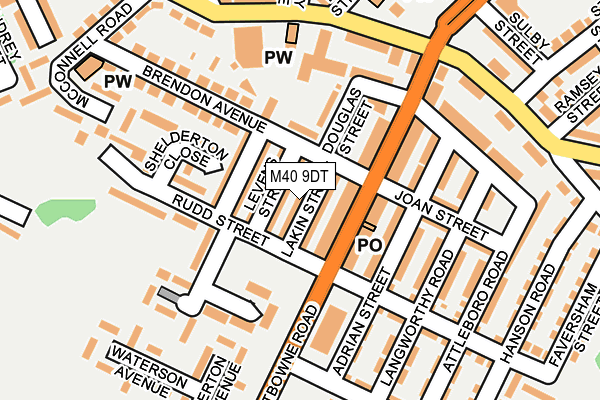M40 9DT map - OS OpenMap – Local (Ordnance Survey)