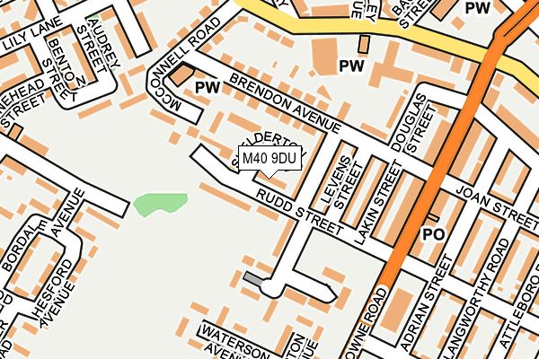 M40 9DU map - OS OpenMap – Local (Ordnance Survey)