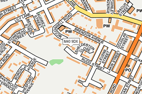 M40 9DX map - OS OpenMap – Local (Ordnance Survey)