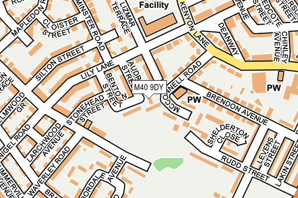 M40 9DY map - OS OpenMap – Local (Ordnance Survey)