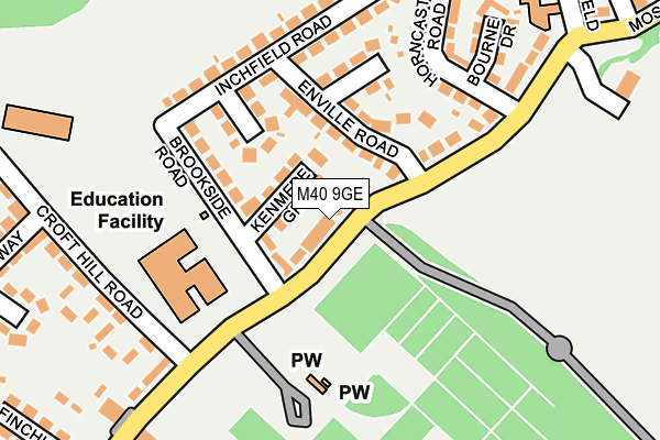 M40 9GE map - OS OpenMap – Local (Ordnance Survey)